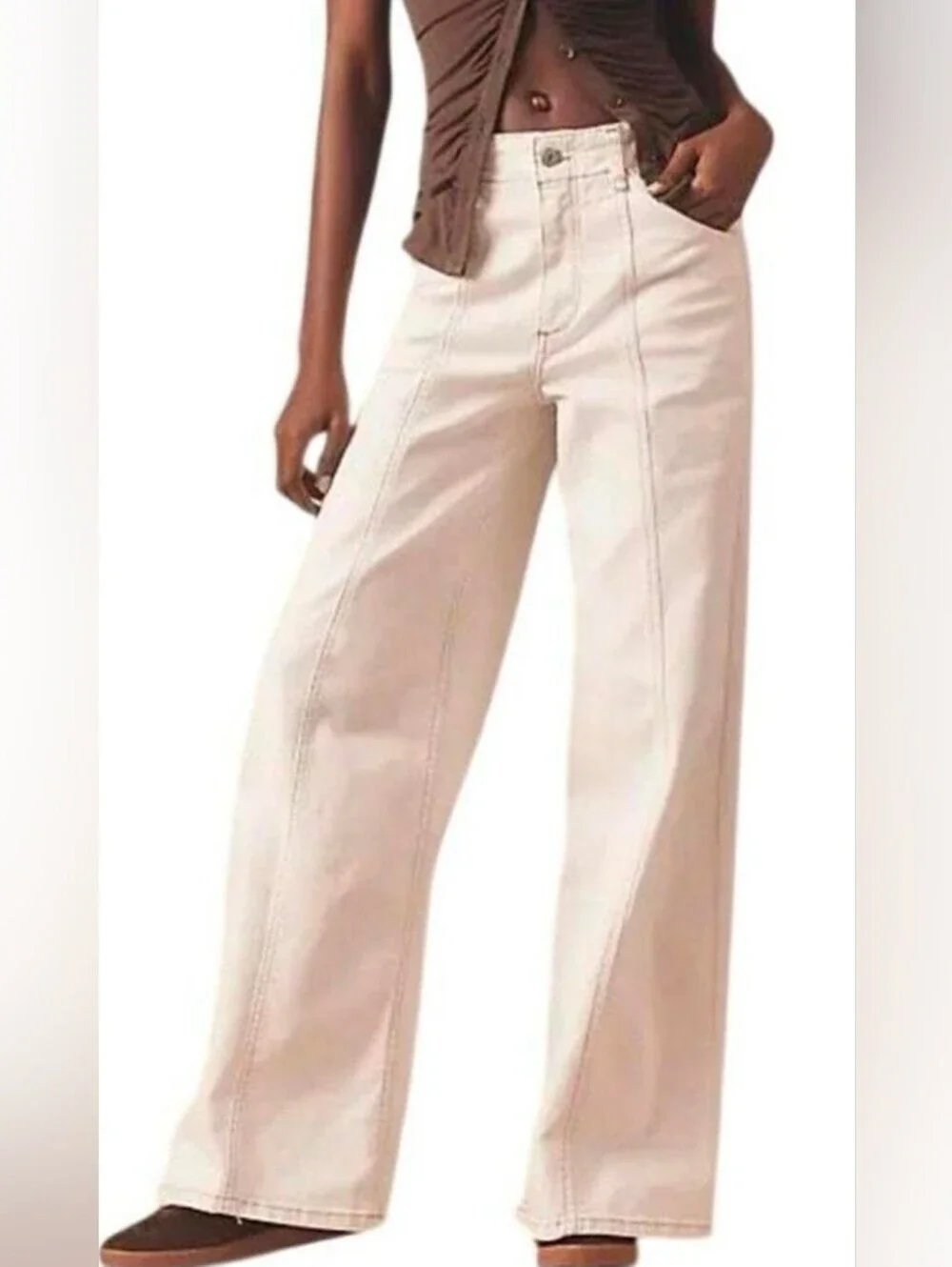 Maeve Delaney Wide Leg Jeans 25